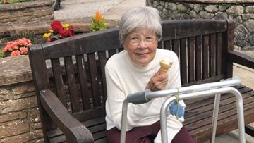 Ice cream van delights at Penrith care home